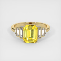 4.04 Ct. Yellow Sapphire Ring, 18K Yellow Gold 1