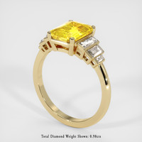 4.04 Ct. Yellow Sapphire Ring, 18K Yellow Gold 2