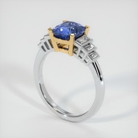 2.21 Ct. Sapphire Ring, 14K Yellow & White 2