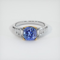 2.21 Ct. Sapphire Ring, 18K Yellow & White 1