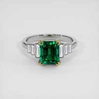 2.60 Ct. Emerald Ring, 18K Yellow & White 1