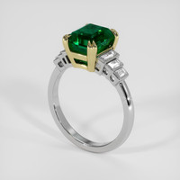 2.60 Ct. Emerald Ring, 18K Yellow & White 2