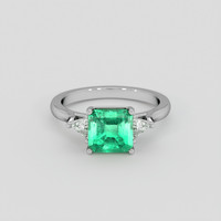 1.89 Ct. Emerald Ring, Platinum 950 1