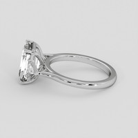 4.00 Ct. White Zircon Ring, Platinum 950 4