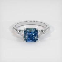 2.05 Ct. Sapphire Ring, 14K White Gold 1