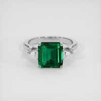 2.98 Ct. Emerald Ring, 18K White Gold 1