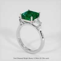 2.98 Ct. Emerald Ring, 18K White Gold 2
