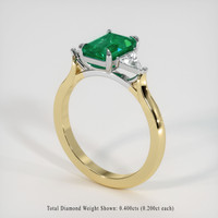 1.61 Ct. Emerald Ring, 18K White & Yellow 2