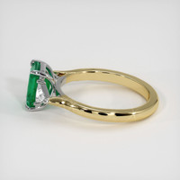 1.61 Ct. Emerald Ring, 18K White & Yellow 4