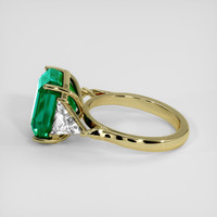 8.16 Ct. Emerald Ring, 18K Yellow Gold 4