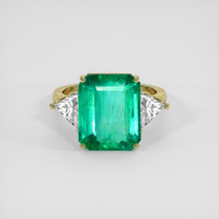 8.73 Ct. Emerald Ring, 18K Yellow Gold 1
