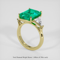 8.73 Ct. Emerald Ring, 18K Yellow Gold 2