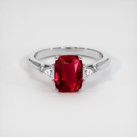 2.01 Ct. Ruby Ring, Platinum 950 1