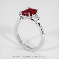 2.01 Ct. Ruby Ring, Platinum 950 2