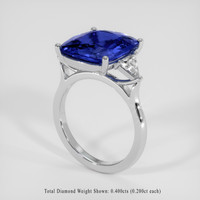 5.56 Ct. Blue Sapphire Ring, Platinum 950 2