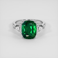 2.97 Ct. Emerald Ring, 18K White Gold 1