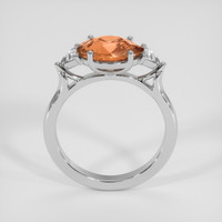 2.83 Ct. Padparadscha Sapphire Ring, 18K White Gold 3