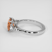 2.83 Ct. Padparadscha Sapphire Ring, 18K White Gold 4