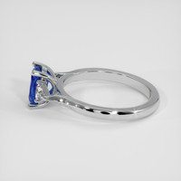 1.08 Ct. Blue Sapphire Ring, 18K White Gold 4