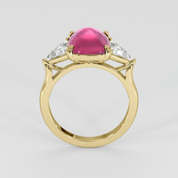 4.03 Ct. Pinkish Red Ruby Ring, 14K Yellow Gold 3