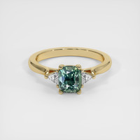 1.41 Ct. Green Sapphire Ring, 14K Yellow Gold 1