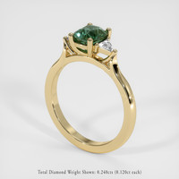 1.41 Ct. Green Sapphire Ring, 14K Yellow Gold 2