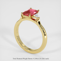 2.01 Ct. Padparadscha Sapphire Ring, 14K Yellow Gold 2