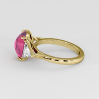 4.03 Ct. Pinkish Red Ruby Ring, 18K Yellow Gold 4