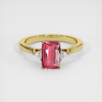 2.01 Ct. Padparadscha Sapphire Ring, 18K Yellow Gold 1