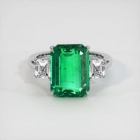 4.42 Ct. Emerald Ring, Platinum 950 1