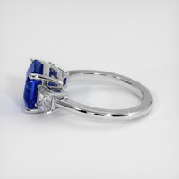 4.08 Ct. Blue Sapphire Ring, 18K White Gold 4