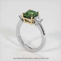 2.76 Ct. Bluish Green Sapphire Ring, 14K Yellow & White 2
