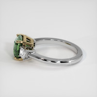 2.76 Ct. Bluish Green Sapphire Ring, 14K Yellow & White 4