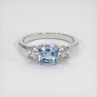 1.58 Ct. Sapphire Ring, 18K White Gold 1