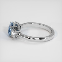 1.58 Ct. Sapphire Ring, 18K White Gold 4