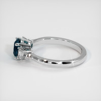 1.56 Ct. Greenish Blue Sapphire Ring, 10K White Gold 4