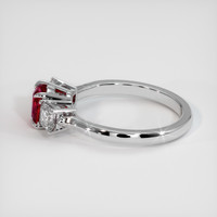 0.90 Ct. Ruby Ring, 18K White Gold 4