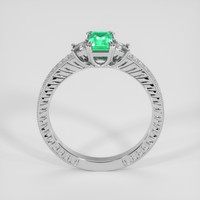 0.73 Ct. Emerald Ring, Silver 3