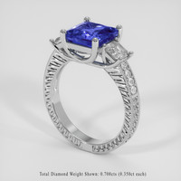 2.65 Ct. Violet Tanzanite Ring, 14K White Gold 2