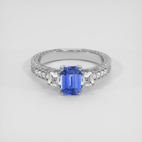 1.19 Ct. Blue Sapphire Ring, 14K White Gold 1