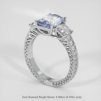 3.07 Ct. Bi Color Sapphire Ring, 14K White Gold 2