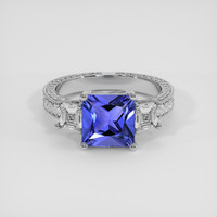 2.65 Ct. Violet Tanzanite Ring, 18K White Gold 1