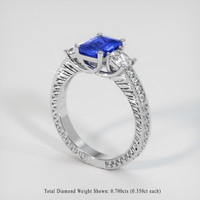 1.56 Ct. Sapphire Ring, 18K White Gold 2