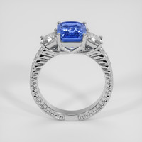 3.11 Ct. Blue Sapphire Ring, 18K White Gold 3