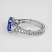 3.11 Ct. Blue Sapphire Ring, 18K White Gold 4