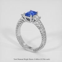 1.19 Ct. Blue Sapphire Ring, 18K White Gold 2