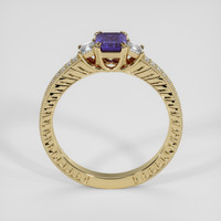 0.91 Ct. Bluish Purple Sapphire Ring, 14K Yellow Gold 3