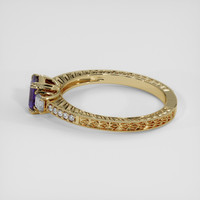 0.91 Ct. Bluish Purple Sapphire Ring, 14K Yellow Gold 4