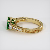 1.35 Ct. Emerald Ring, 18K Yellow Gold 4