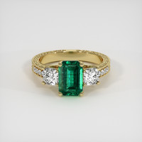 2.17 Ct. Emerald Ring, 18K Yellow Gold 1